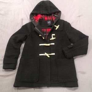 Gap Wool Duffle Coat with Plaid Lining